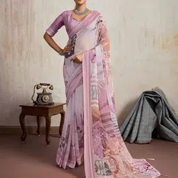 Mitera Floral Pure Georgette Saree-image-40