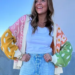 StyleCast Women Floral Printed Front-Open Sweater-image-62