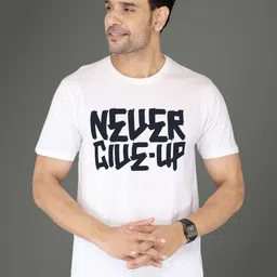 NOBLE HUSTLE Men Typography Printed Round Neck Cotton T-shirt-picture-11