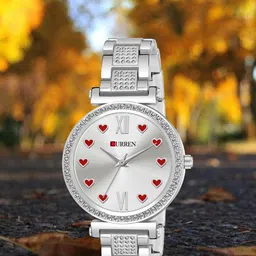 Curren Women Dial & Stainles Bracelet Style Straps Analogue Watch 1660-SRHW+JW-06&07-picture-36