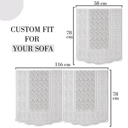 Kuber Industries White Printed Cotton Sofa Cover image 5