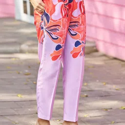 VIBE VISION Printed Shirt Collar Tunic With Trouser image 3