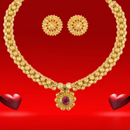 Heer Collection Gold-Plated Necklace and Earrings-picture-25