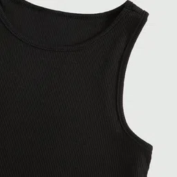 BAESD Pack Of 3 Ribbed Round Neck Sleeveless Tank Crop Tops image 4
