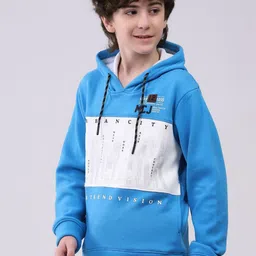 Monte Carlo Boys Printed Hooded Full Sleeve Sweatshirt image 4