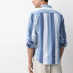 Mast & Harbour Striped Pure Cotton Casual Shirt image 3