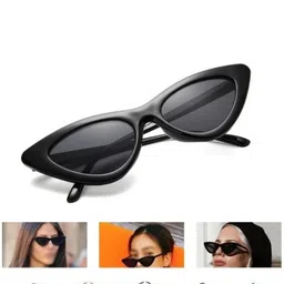 EYMEN I Unisex Cateye Sunglasses With UV Protected Black Cateye 295/--Black image 5