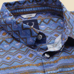 Allen Solly Junior Boys Slim Fit Opaque Printed Casual Shirt image 3