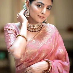 Moda Rapido Woven Design Zari Silk Blend Heavy Work Banarasi Saree image 5