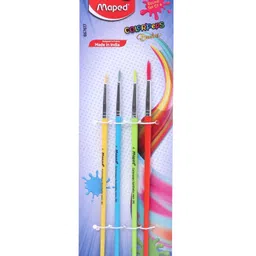Maped Plastic Handle Synthetic Paint Brush Set of 4 - Multicolor image 5