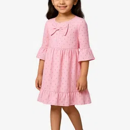 BURBN Bell Sleeve A-Line Dress image 3