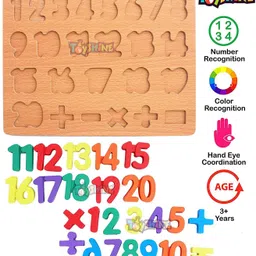 kaarpaagaa inc Wooden 123 Numbers Puzzle, Wooden Counting Numbers (0 to 9) Educational Toy image 5