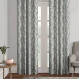 HOMEBREW FURNISHINGS Teal & Brown Printed 2 Pieces Room Darkening Long Door Curtains-picture-17