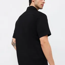 SPYKAR Men Slim Fit Spread Collar Solid Casual Shirt image 5