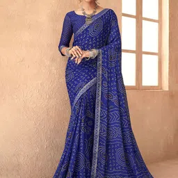 Mitera Bandhani Poly Chiffon Bandhani Saree-picture-34