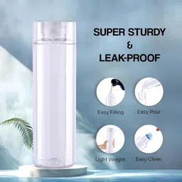 Kuber Industries White & Green Set of 6 Plastic Solid Water Bottle image 4