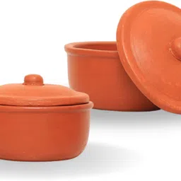 kuyavar Earthenware Serving Bowl with Lid | 500 ml | Natural Clay Bowl for Curries, Soups, Rice & Snacks image 5