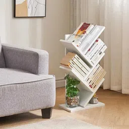 Decorbuy 5-Tier Tree Bookshelf Rack for Home & Office | Get Free Screwdriver Engineered Wood Open Book Shelf image 3