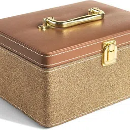 Wooden Makeup Box | Vanity Box for Bridal | Cosmetic Organizer for Home & Travel Vanity Box For Makeup, Jewelry, Cosmetics, And Accessories Vanity Box-image-9