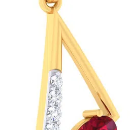 avsar AVP868YB 14kt Cubic Zirconia Yellow Gold Pendant image 3