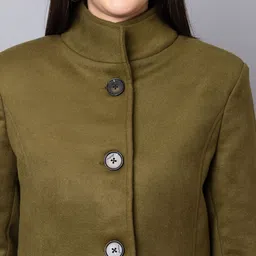 roadster Wool Solid Coat For Women image 5