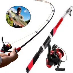 house of common Latest telescopic Fishing rod 210cm with fishing reel combo set Red Fishing Rod-picture-28