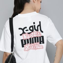 Puma x X-GIRL Women Brand Logo Printed Drop-Shoulder Sleeves Pure Cotton T-shirt-picture-36