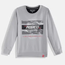 Monte Carlo Boys Grey & Black Graphic Printed Sweatshirt image 3