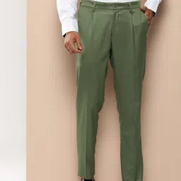 INVICTUS Men Slim Fit Pleated Formal Trousers-image-45