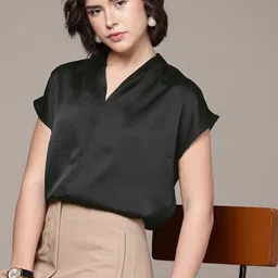 French Connection V-Neck Extended Sleeves Top image 1