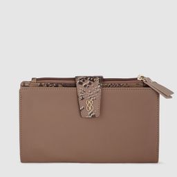 Baggit Women Brown Solid Two Fold Wallet with SIM Card Holder-picture-20