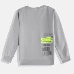 Monte Carlo Boys Grey & Black Graphic Printed Sweatshirt image 5