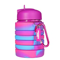 Smily Kiddos Kids Pink & Blue Printed Foldable & Expandable Water Bottle 500 ML image 3