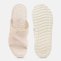 Mast & Harbour Women Textured One Toe Flats with Bows image 3