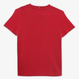 Tommy Hilfiger Kids Red Cotton Regular Fit Printed T-Shirt image 2