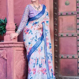 Anouk Floral Printed Saree-image-69