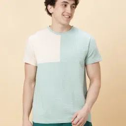 Being Human Blue Regular Fit Colour Block T-Shirts-picture-21