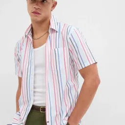 Gap Multi Color Striped Regular Fit Shirt image 4