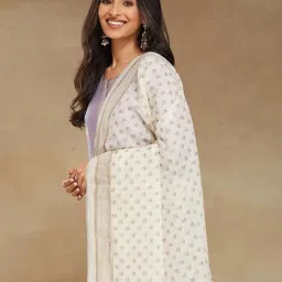 Fabindia White Printed Dupatta image 4