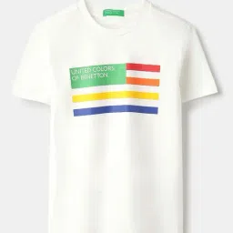 United Colors Of Benetton Off White Cotton Regular Fit Striped T-Shirt-picture-21