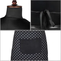 Aura 3-Pcs Black & White Printed Waterproof Aprons image 5