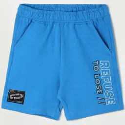 Fame Forever by Lifestyle Kids Blue Cotton Regular Fit Shorts-picture-35