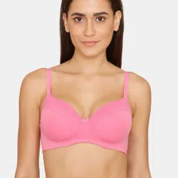 Zivame Pink Non Wired Padded T-Shirt Bra-picture-14