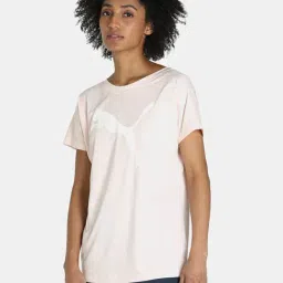 Puma Light Pink Printed T-Shirt-image-66