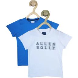 Allen Solly Junior Blue & White Cotton Graphic T-Shirt (Pack of 2)-picture-31