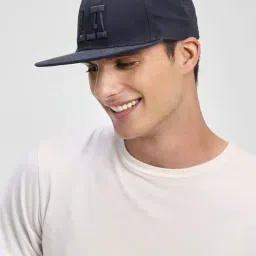 Forever 21 Navy Cotton Baseball Cap-image-99