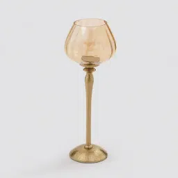 Pure Home and Living Amber Textured Small Candle Holder image 4