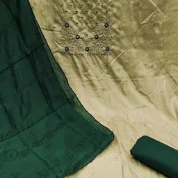 SAINOOR Embroidered Pure Silk Unstitched Dress Material image 4