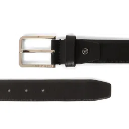 Louis Philippe Black Leather Formal Belt For Men image 4