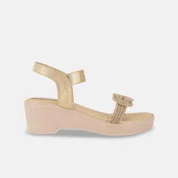 Rubeezz Women Western Embellished Party Wedge Heels Sandals image 5